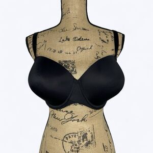 Maidenform Basic Black Bra Sz‎ 40DD Underwire Adjustable Removable Straps Molded